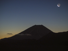 夜明けの天体ショー