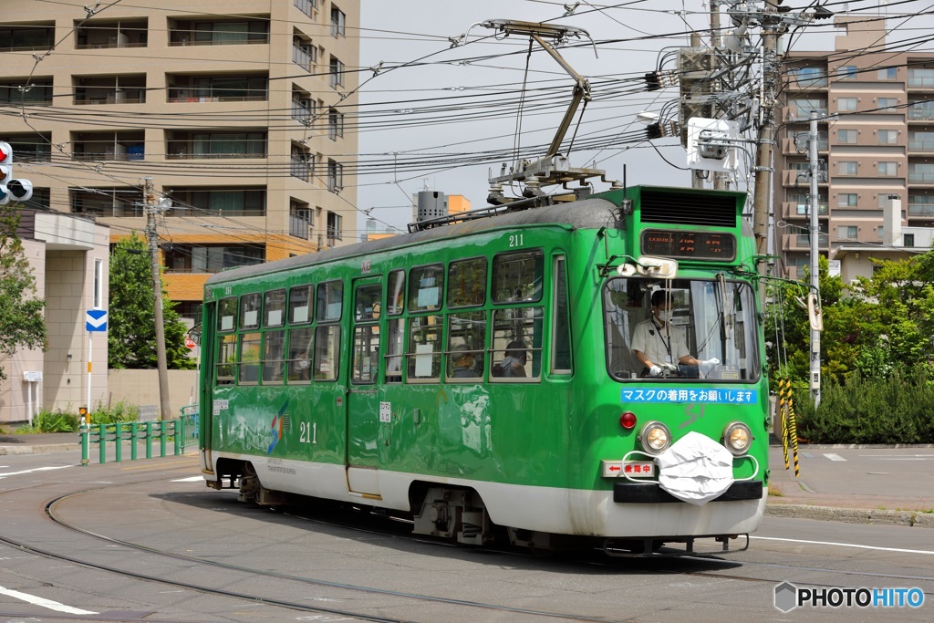 マスク電車
