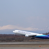 樽前山をバックに