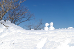 誰かが残した雪だるま