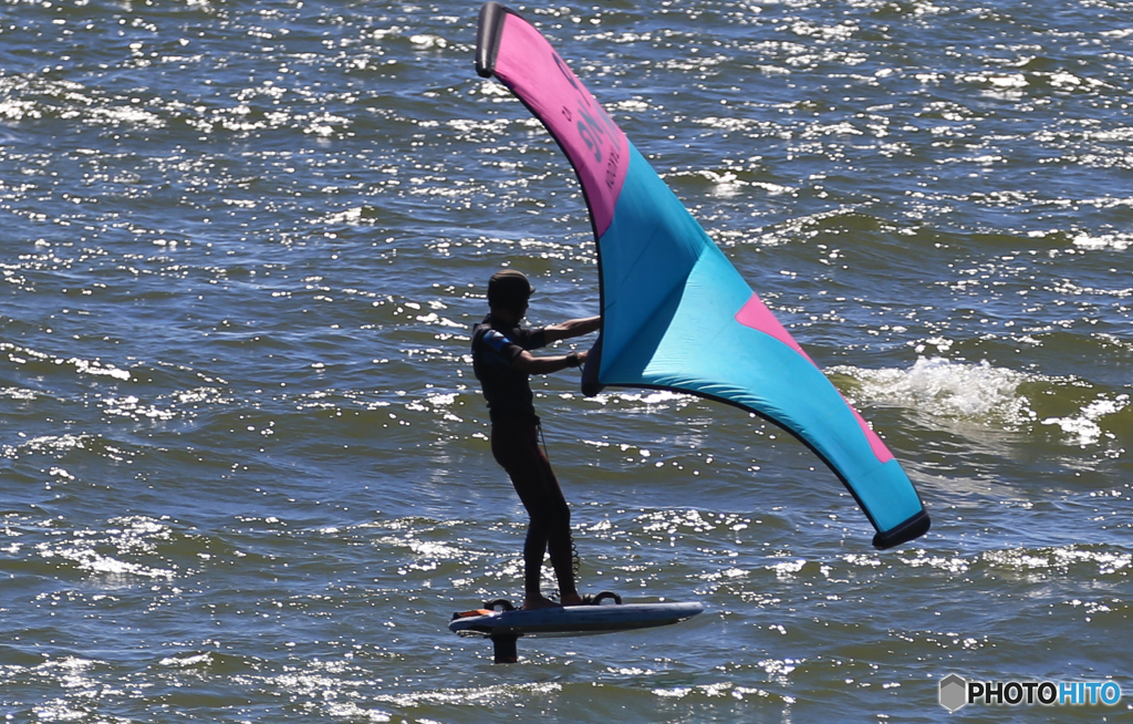 「東京湾」気持ち良い風と・ウイングサーフィン