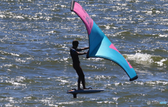 「東京湾」気持ち良い風と・ウイングサーフィン