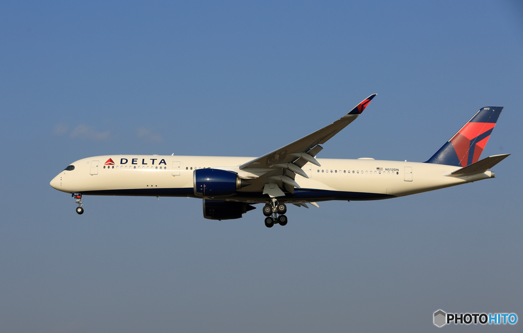「そらー」 DELTA A350-941 N512DN 通過