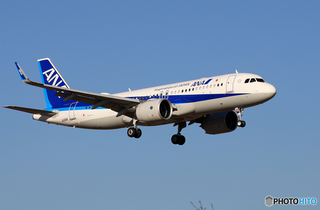 「はれー」 ANA A320-271N JA216A 到着です