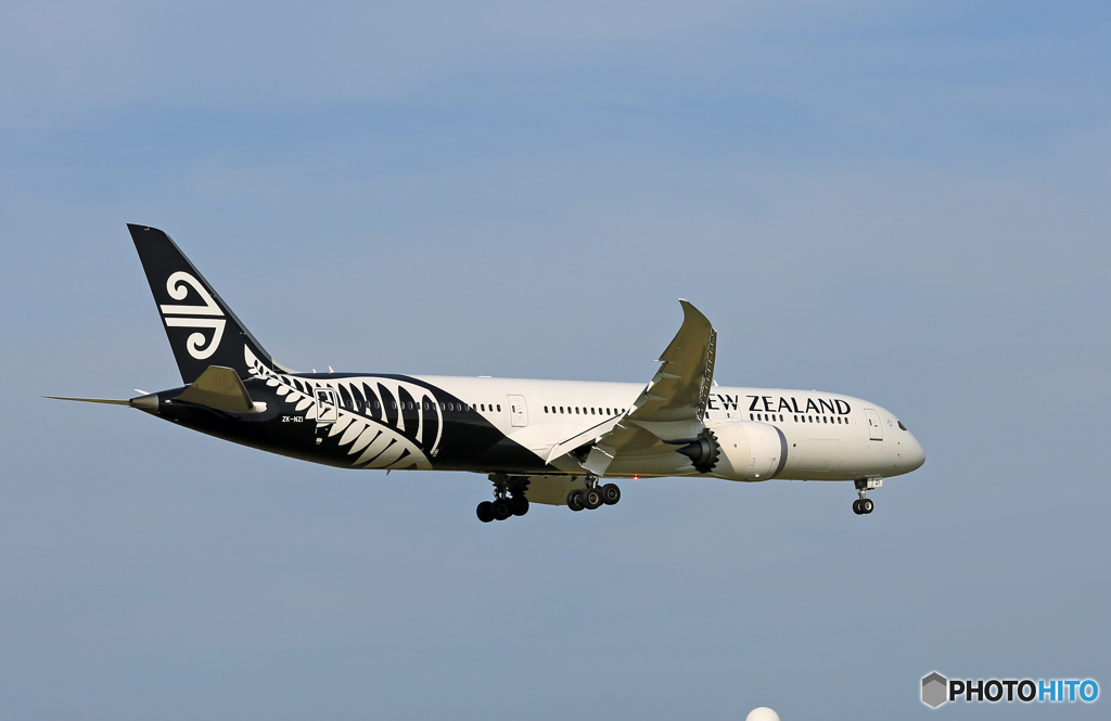 「青い空」が一番 Air NZ' 787-9 ZK-NZI 着陸