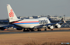 ☀「あおぞら」 Cargolux 747-4R7F LX-VCV 出発