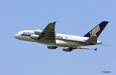「SKY」Singapore A380-841 9V-SKG 離陸
