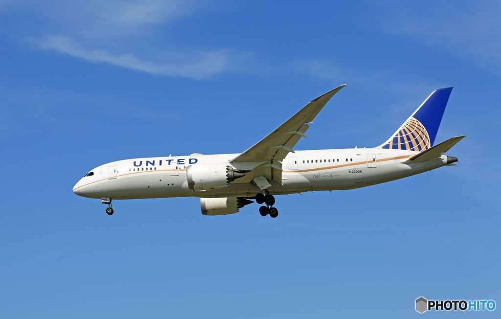 「そらー」 UNITED 787-9 N20906 到着