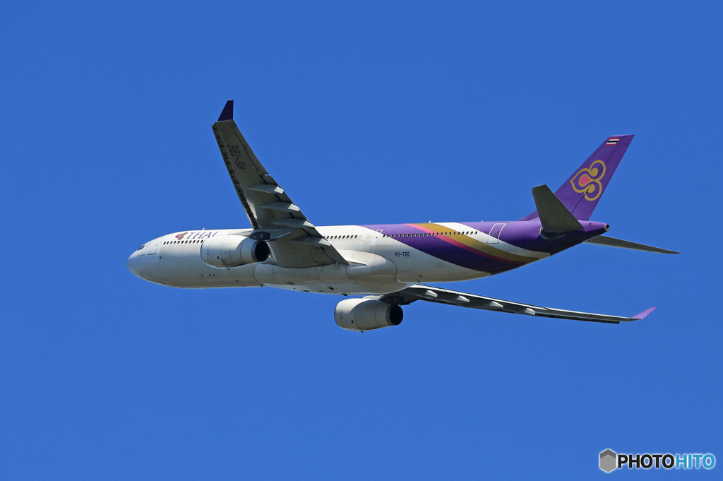 「晴れ」 THAI A330-343 HS-TBE 出発です
