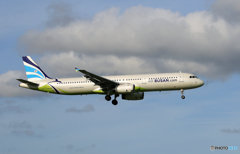 ☀「青い空」が一番 Air Busan A321-231 HL7731 着地前