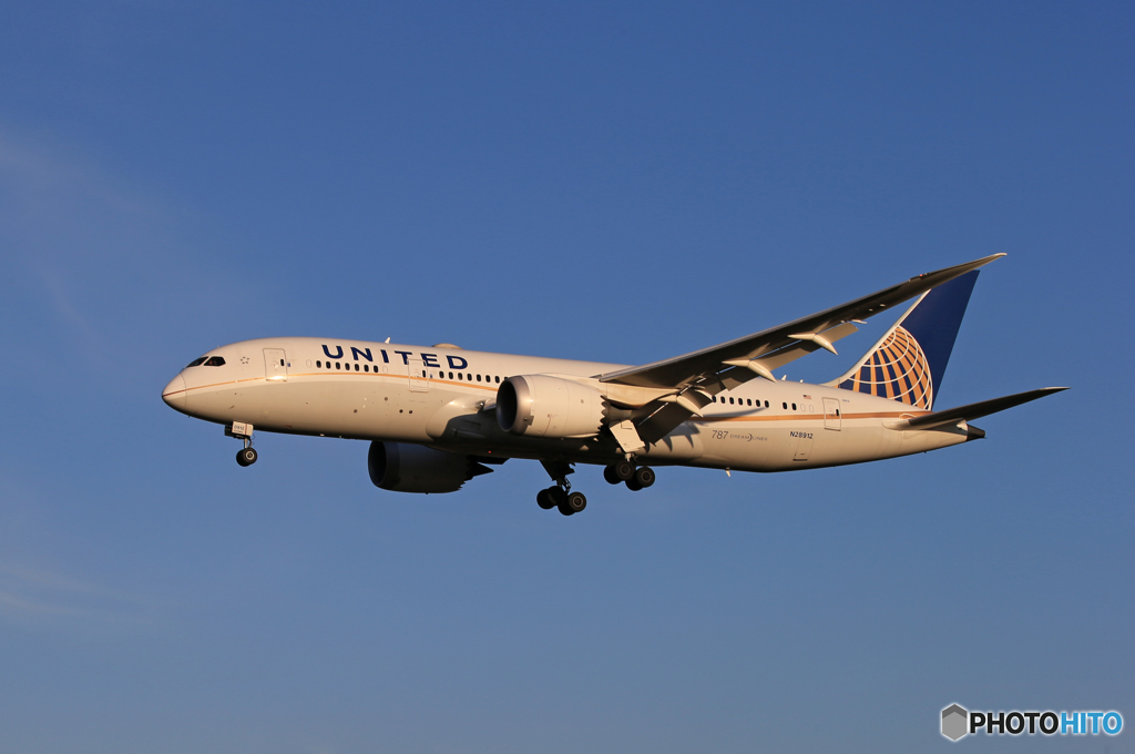  「晴れ」UNITED 787-8 N28912 到着 