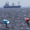 「青い海」大きな船とコラボ　