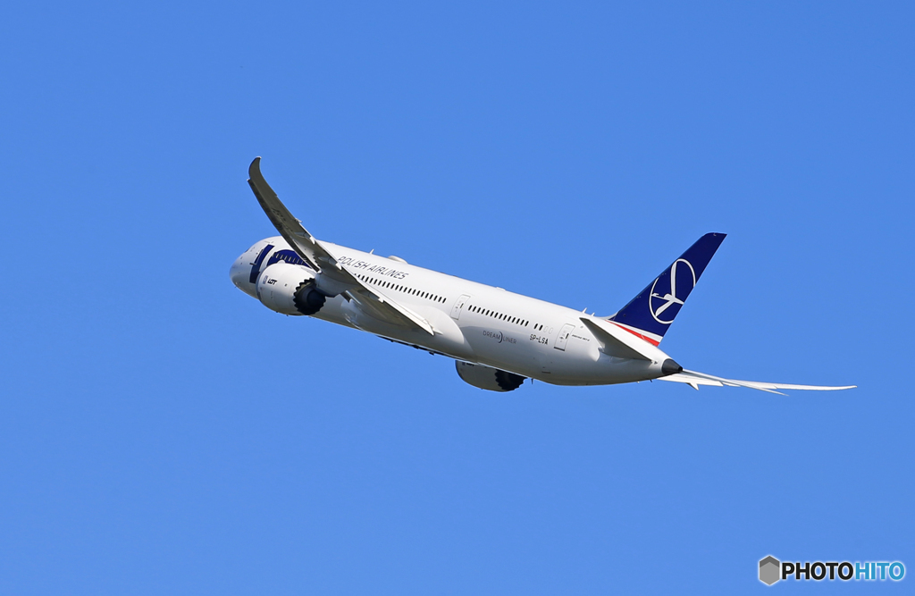 「群青色」LOT ポーランド航空 787-9 Takeoff