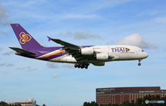 「そらー」 Thai A380-841 HS-TUF 着陸します