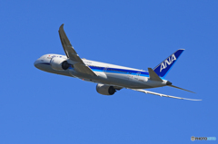 「群青色」ANA 787-9 JA884A 離陸