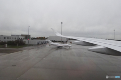 ☂  大雨の　ミュンヘン空港に着く　☂