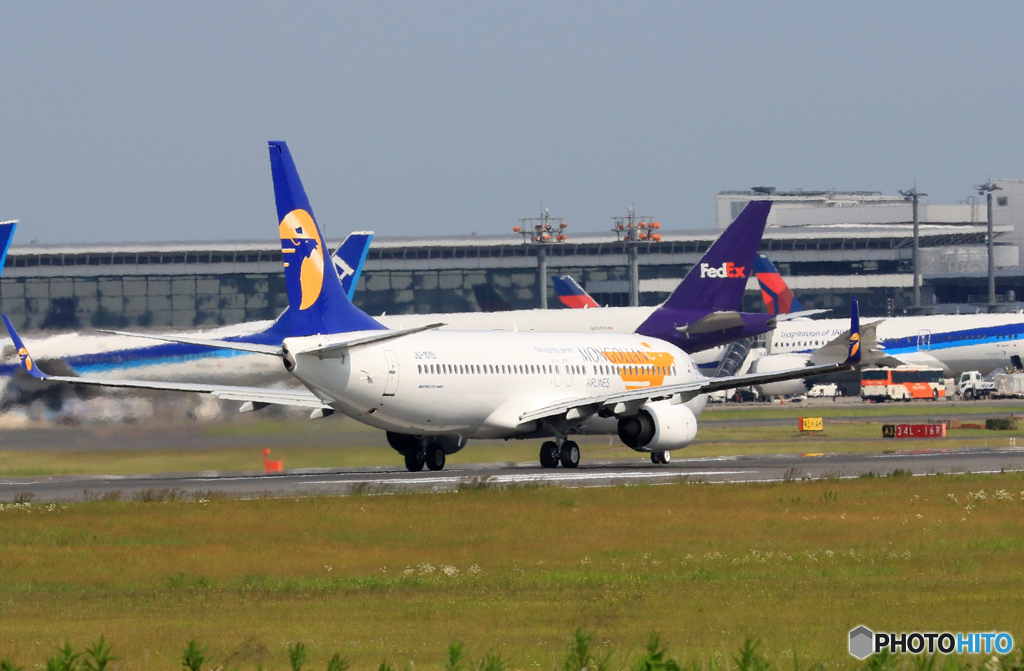 「青い空」が一番 Mongolian 737-8SH JU-1015出発です
