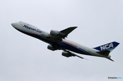 「☁」 NCA 747-8KZF JA18KZ 離陸