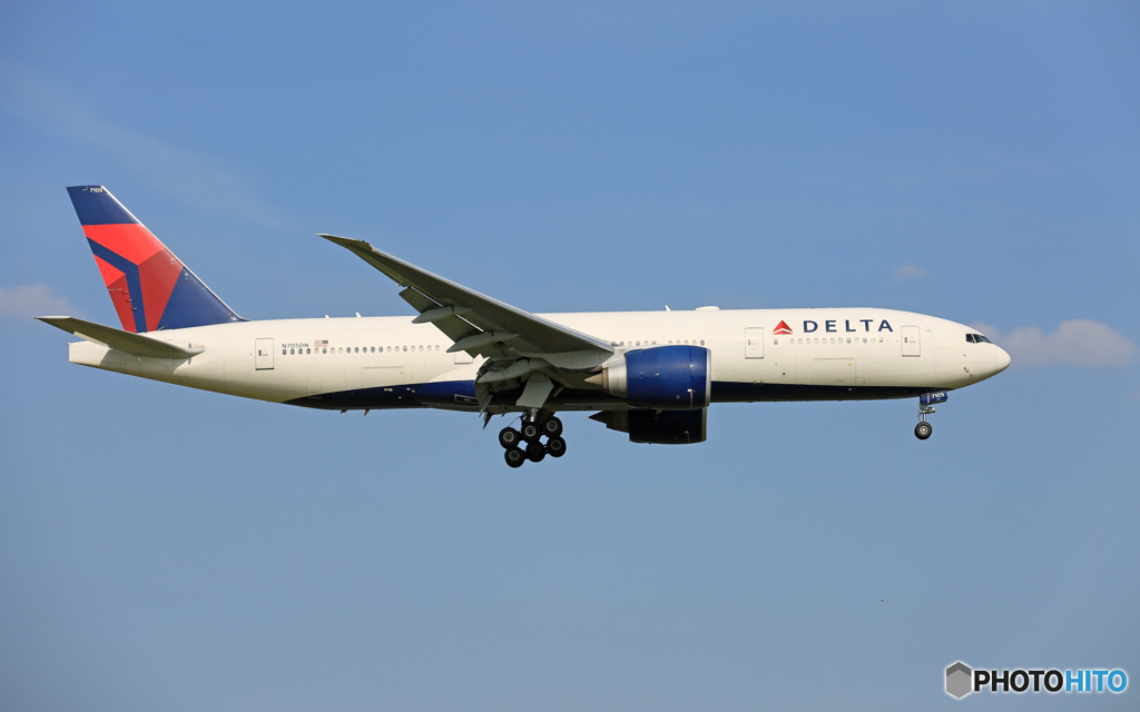 「良い空～」 DELTA 777--232 N705DN Landing