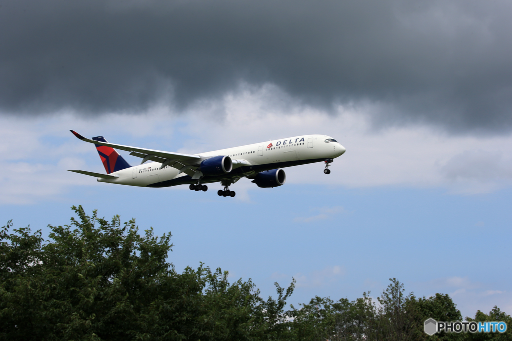 「あおいそら」 DELTA A350-941 N503DN 着陸