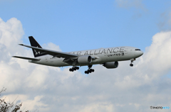 「晴れ」 UNITED STAR 777-222 Landing
