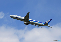 「良い天気」ANA 777-300 JA795A  飛ぶ