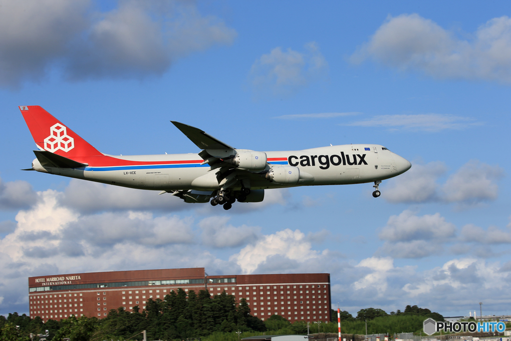 「はれー」　Cargolux 747-8 LX-VCE 着陸
