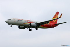 「曇り」海南航空 737-84P B-6065  Landing