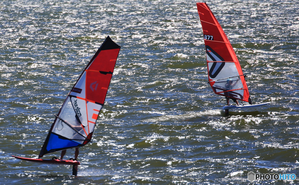 「良い風～」ウイング & ウインドサーフィン日和です