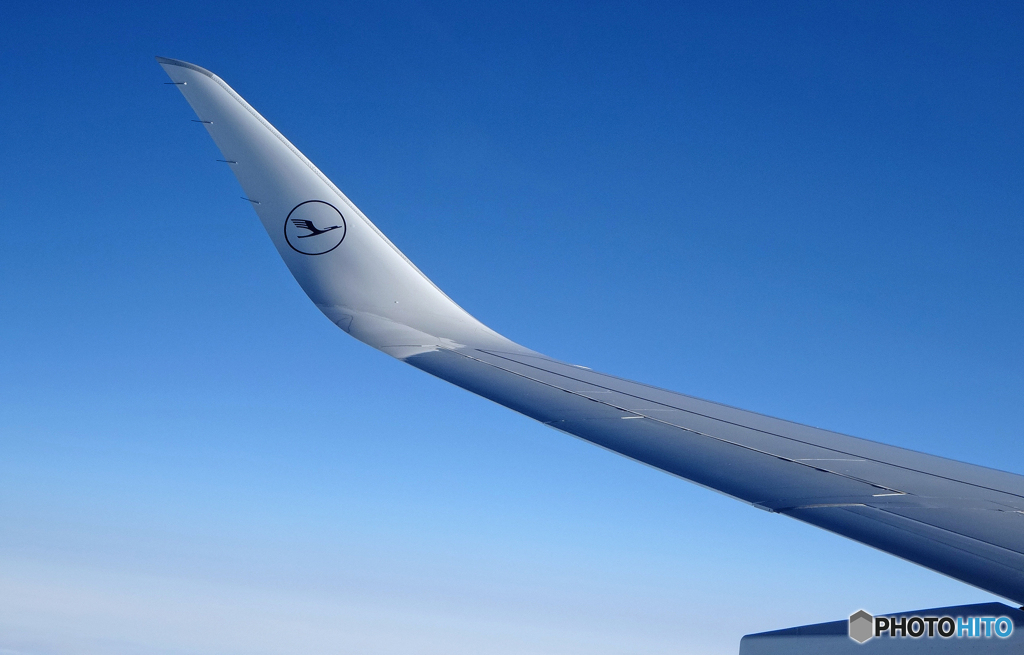 Lufthansa　翼とウイング　A350-941 　6,000km飛行中