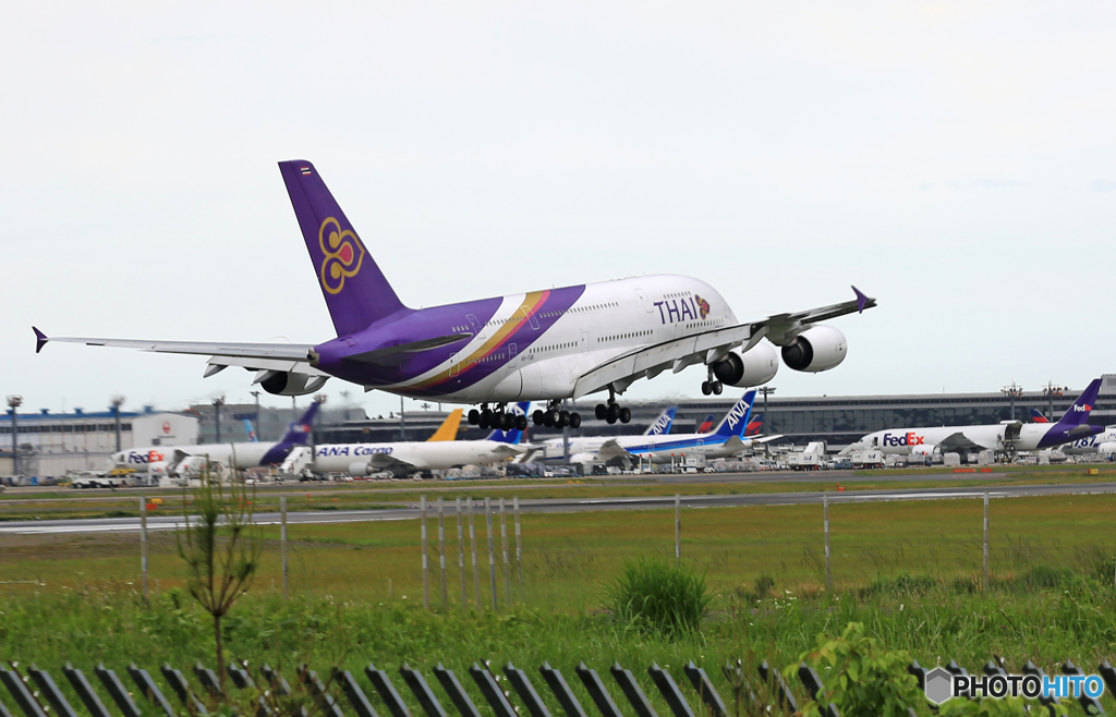 「☁」 Thai A380-841 HS-TUB Landing