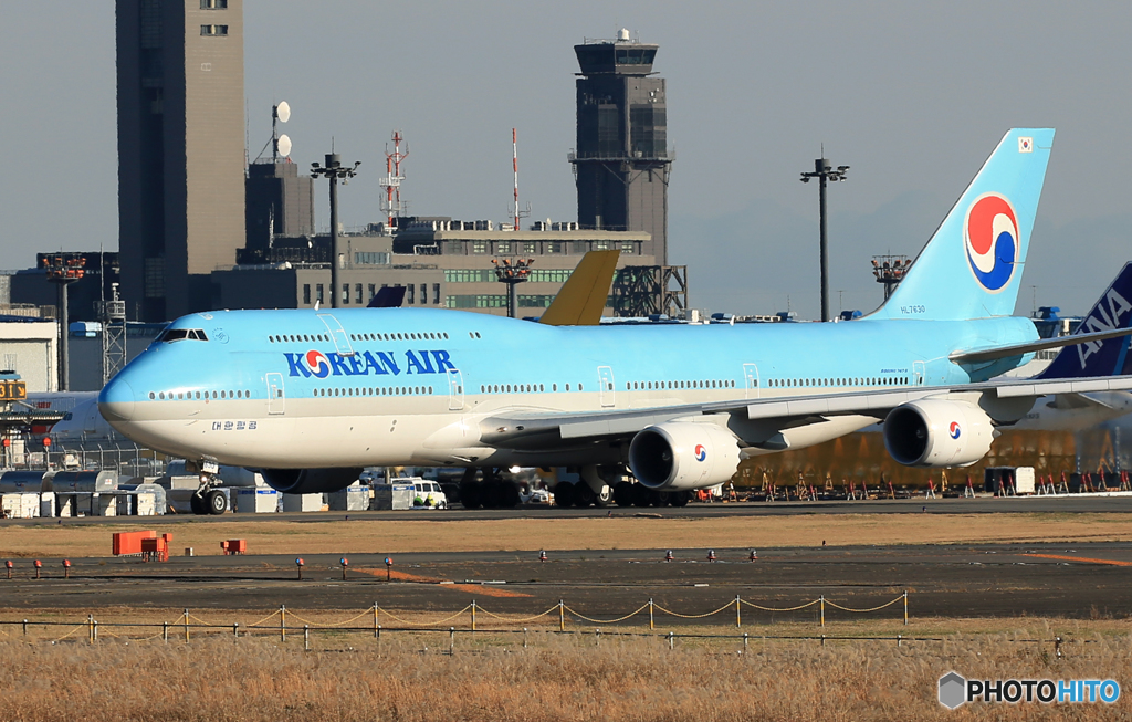 「良い空～」 KOREAN 747-8 HL7630 飛ぶ