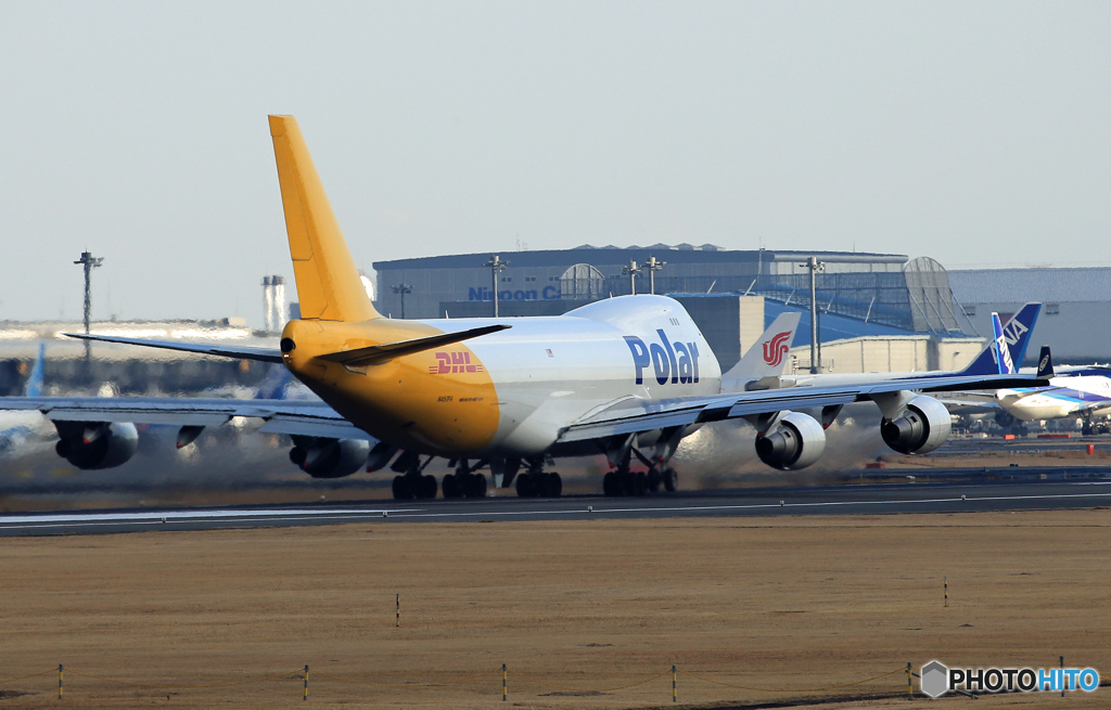 「良い天気」 Polar 747 N457PA 出発