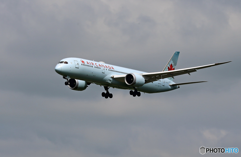 「曇り」Air Canada 787-9 C-FGDT  Landing
