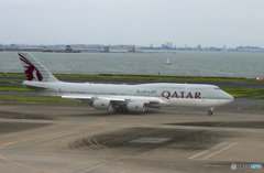 「曇り」 QATAR 政府専用機アミリフライト✈ B747-8 成田空港へ✈