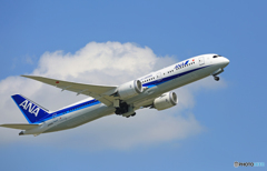 [青い空] ANA 787-9 JA892A飛び立ちです 