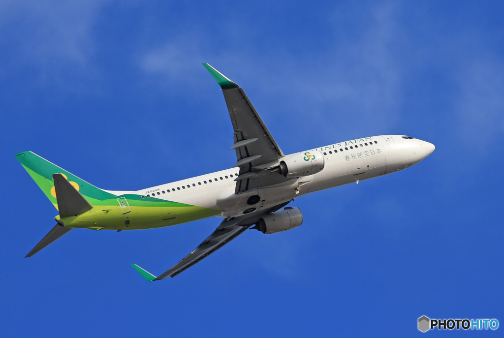 「はれー」 春秋航空 737 JA02GR 出発です