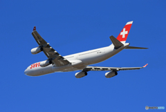 「良い空～」 SWISS A340-313 HB-JMA Takeoff 
