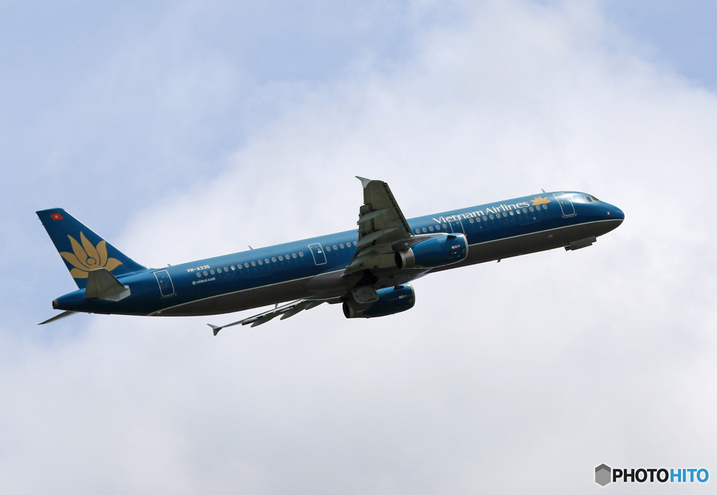 「青色」 Vietnam A321-231 VN-A335 飛行