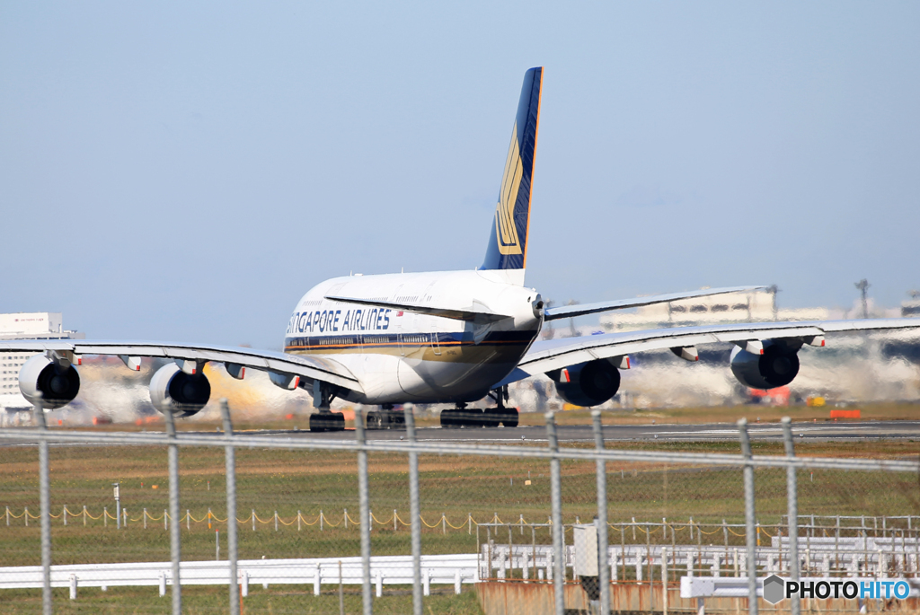 「青空」Singapore A380-841 9V-SKQ Takeoff  