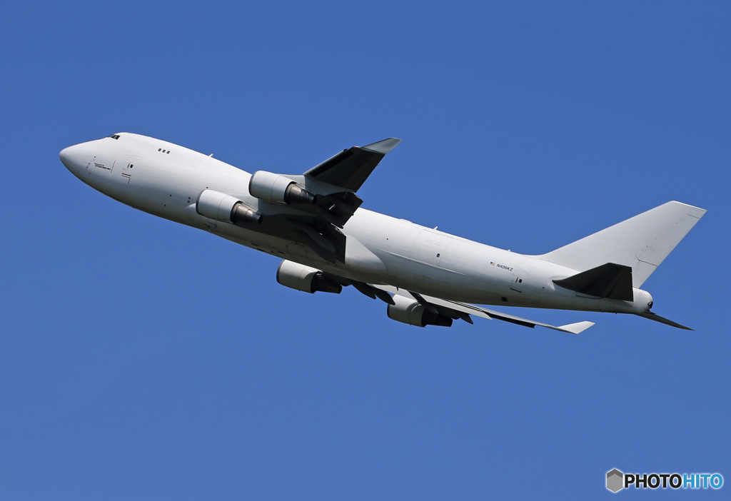 ☀「あおぞら」アトラス　747-4KZF N406KZ 飛び立ち