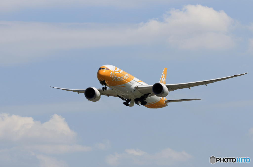 「あおぞら」 Scoot 787 9V-OJB 飛び立ちです