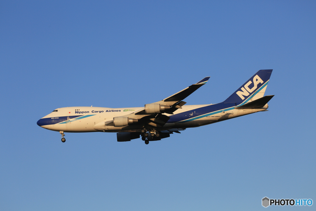 「良い天気」NCA 747-4KZF JA08KZ   着陸　