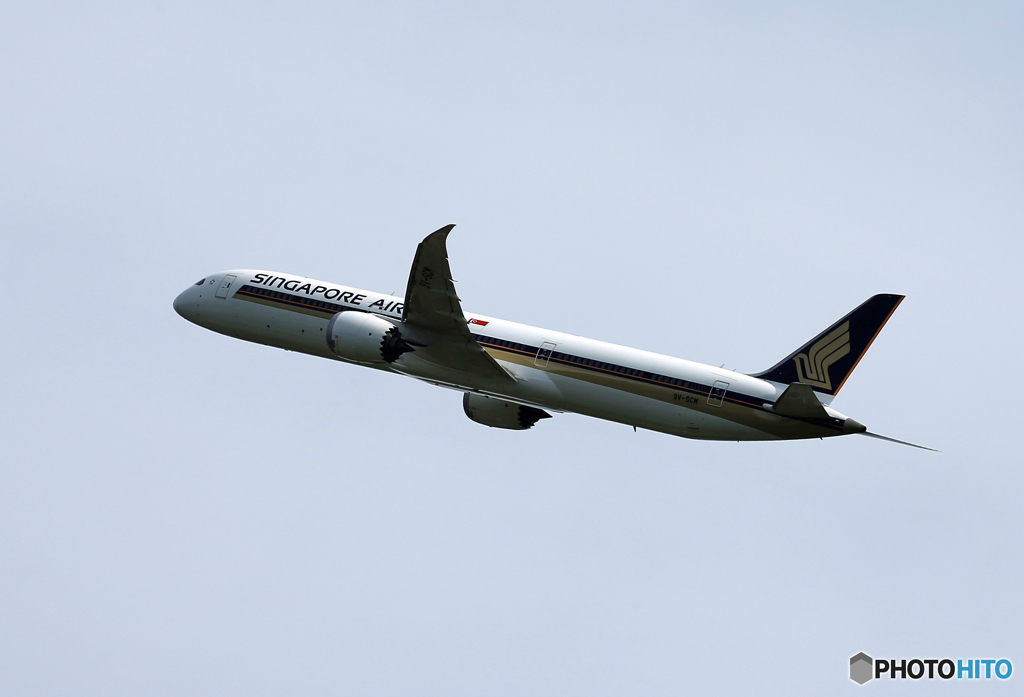 ☀「あおぞら」シンガポール 787-10 9V-SCM  飛び立ち
