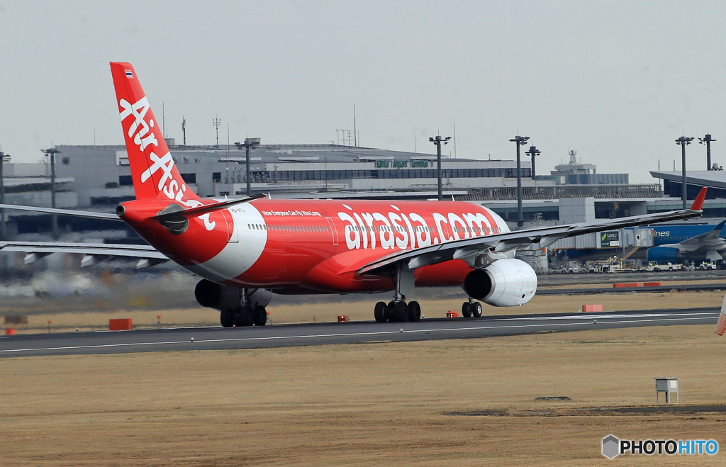 「青色」 Air Asia A330 HS-XTJ Takeoff 