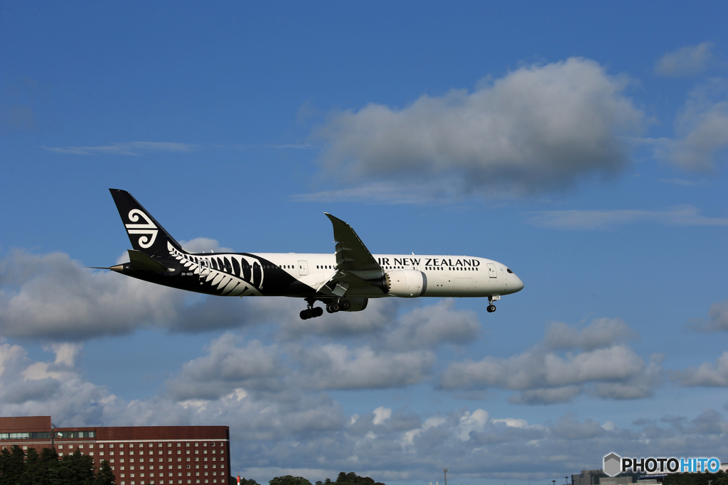 「そらー」 Air New Zealand B787-9 到着です