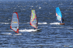 「SKY」カラフルな・ウインドサーフィン