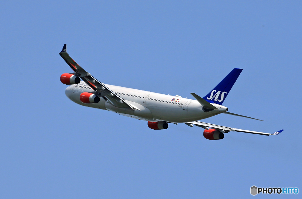 「令和」SAS A340-313 OY-KBC Takeoff