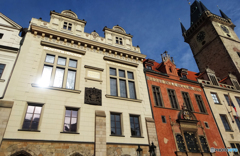 チェコ（８１７）プラハの旧市街地の建物を見る
