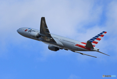 「すかい」American 777-200 N773AN Takeoff  